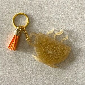 **SPECIAL DEAL** Handmade Coffee Cup w/Steam Keychain - Please read description